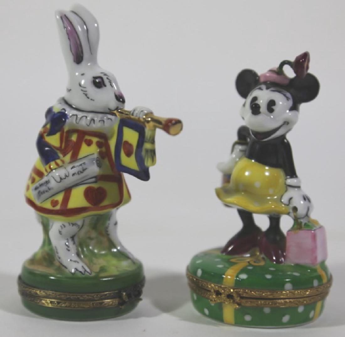 FRENCH LIMOGES PORCELIAN CHARACTER BOXES: FRENCH LIMOGES PORCELIAN CHARACTER BOXES 4.5 X 2"