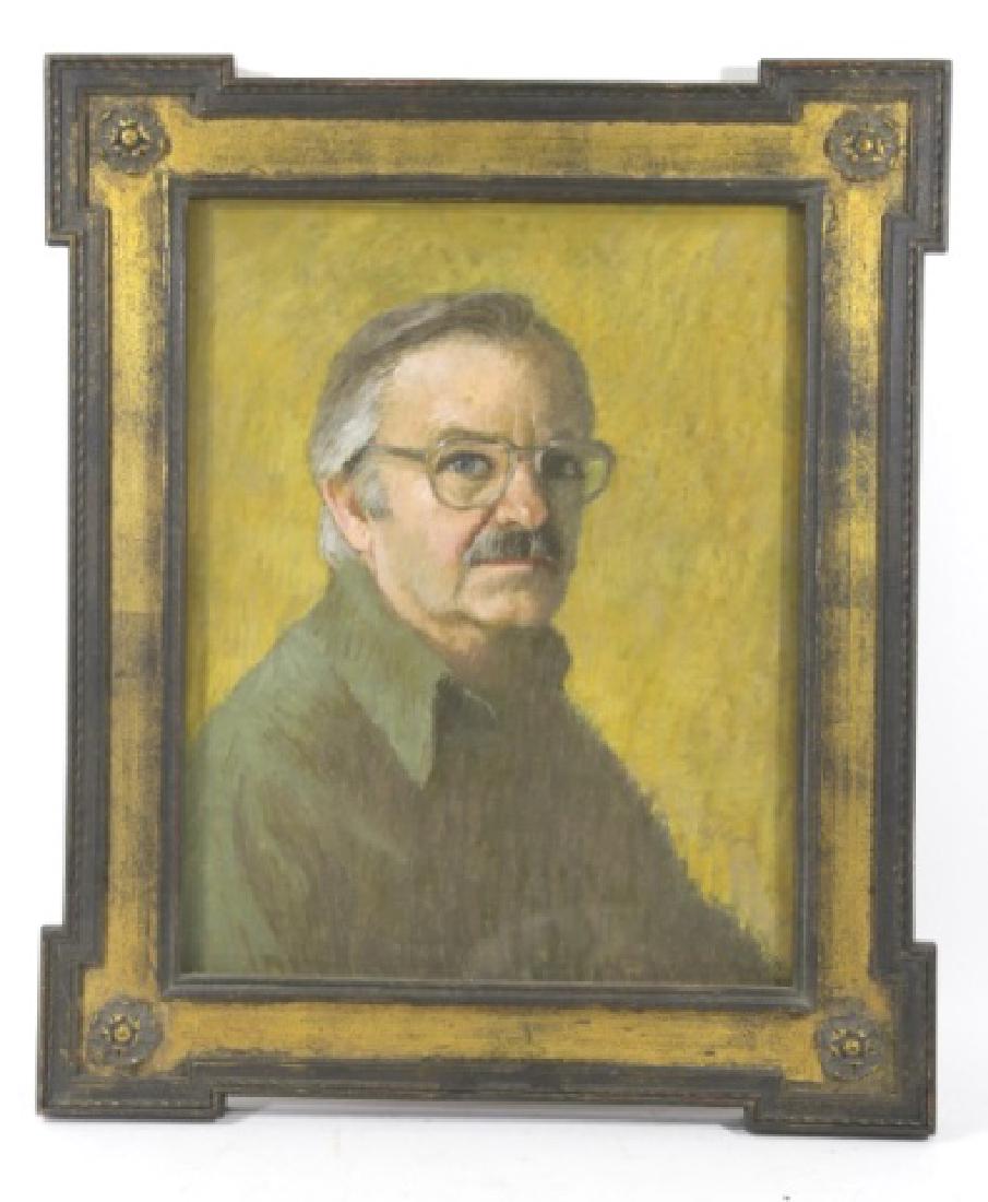 JOHN McCLELLAND (AMERICAN, 1919-2016) ORIGINAL: JOHN McCLELLAND (AMERICAN, 1919-2016) ORIGINAL SELF PORTRAIT OIL ON BOARD 26 X 22 19 X 15"