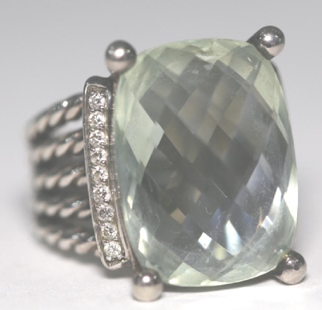 STERLING SILVER / BLUE TOPAZ LADIES MODERN RING (1 of 7)