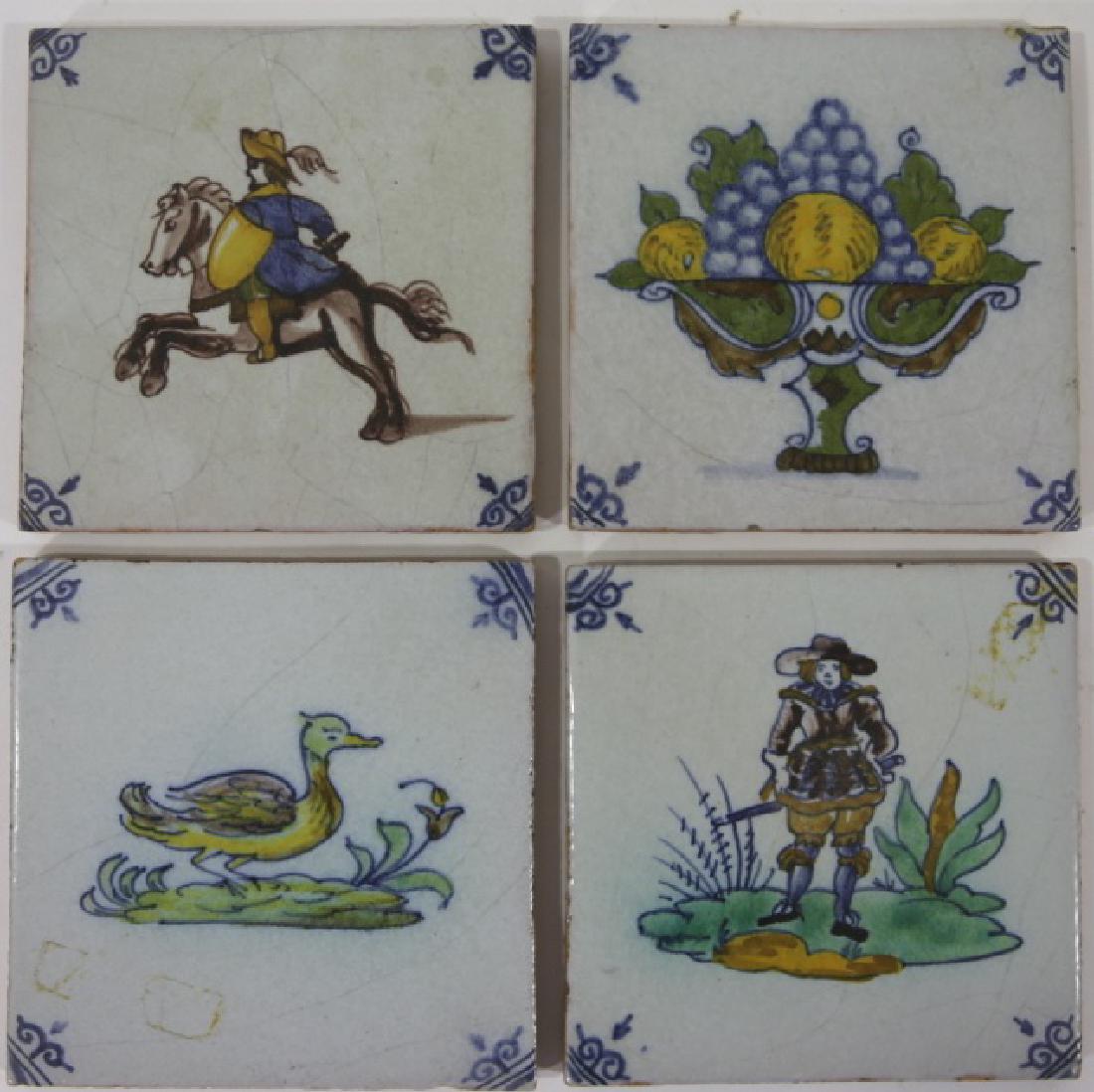 ITALIAN ANTIQUE CERAMIC TILE GROUP: ITALIAN ANTIQUE CERAMIC TILE GROUP 5.25 X 5.25"