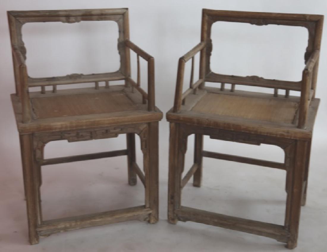 CHINESE PAIR ANTIQUE CHAIRS (1 of 6)
