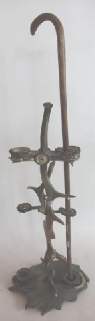 GERMAN BLACK FOREST ANTHER CANE STAND & CANE (1 of 7)