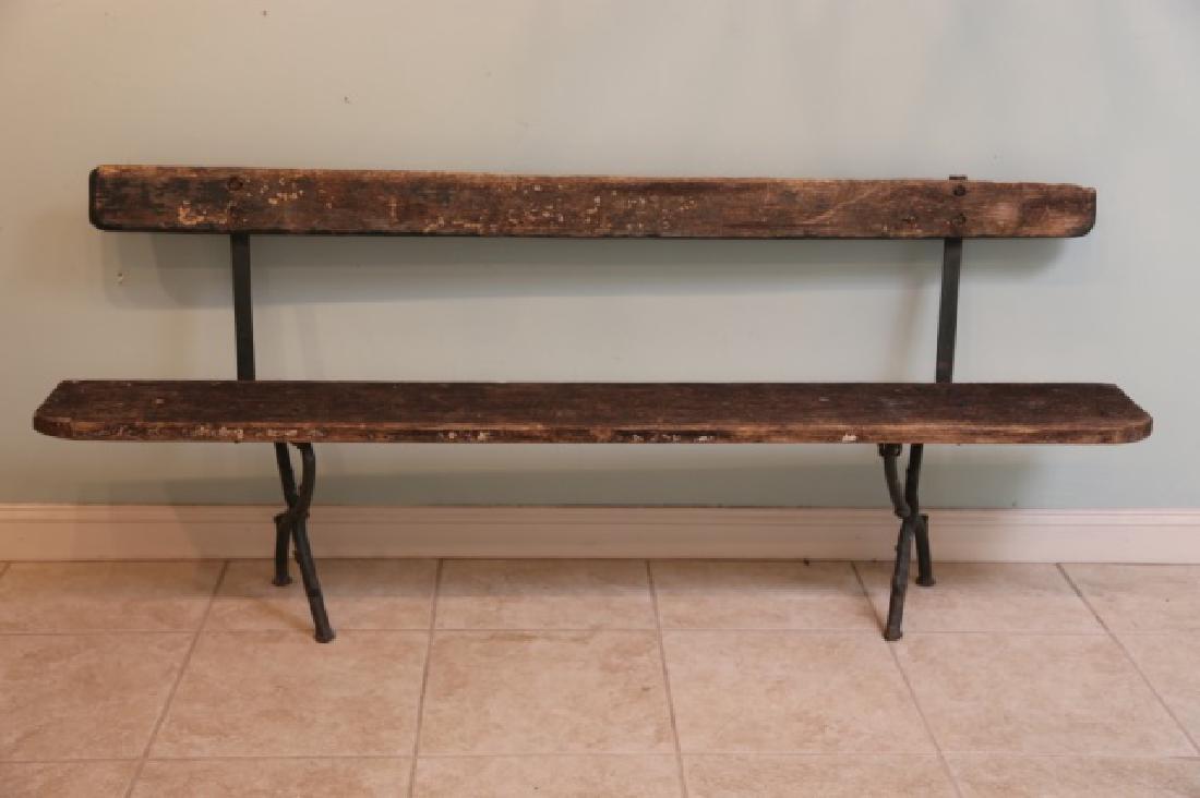 FRENCH EARLY ANTIQUE GARDEN BENCH (1 of 4)