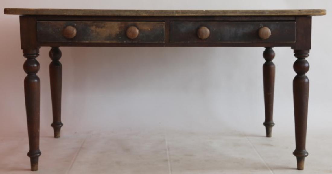 ENGLISH ANTIQUE PRIMITIVE PINE WRITING TABLE (1 of 5)