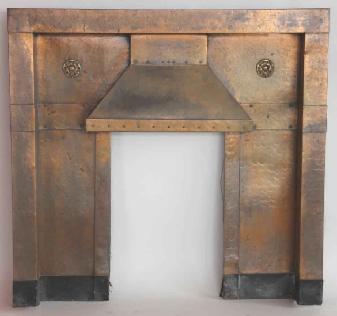 ENGLISH HAND HAMMERED COPPER FIREPLACE SURROUND (1 of 8)