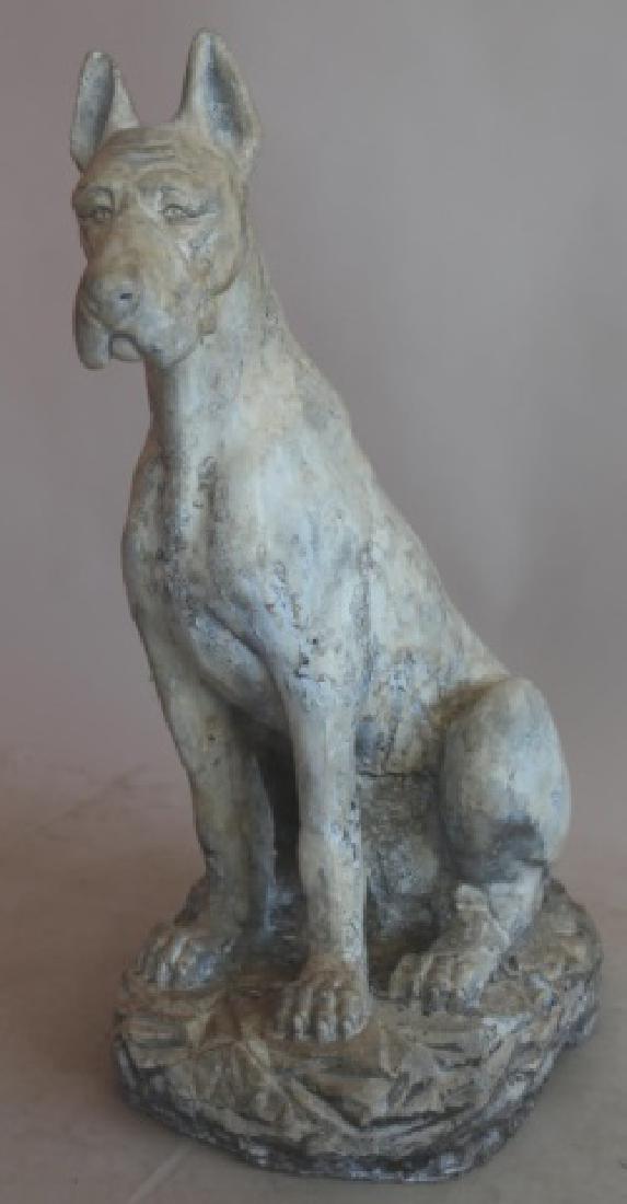 FRENCH VINTAGE GARDEN GUARD DOG SCULPTURE (1 of 6)