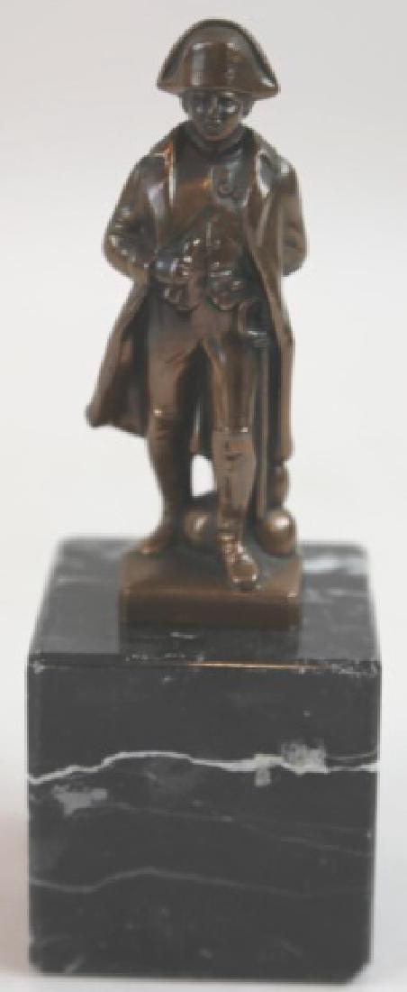 FRENCH BRONZE NAPOLEON STATUE ON MARBLE PLINTH (1 of 5)