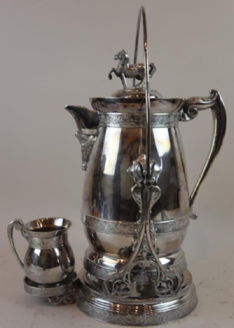 KENTUCKY GOVERNOR SHELBY ANTIQUE SILVER COFFEE SET (1 of 10)