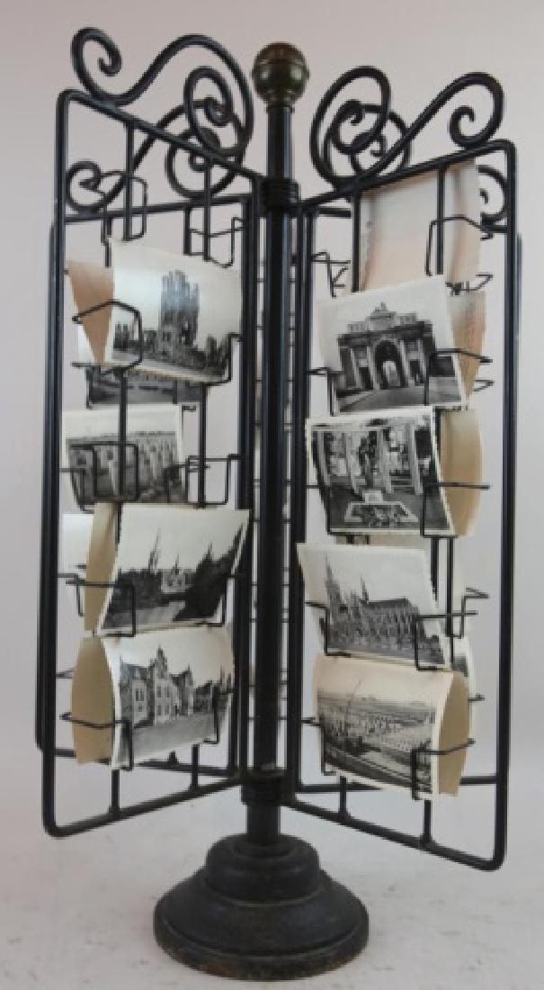 VINTAGE STORE POSTCARD CAST IRON DISPLAY (1 of 4)