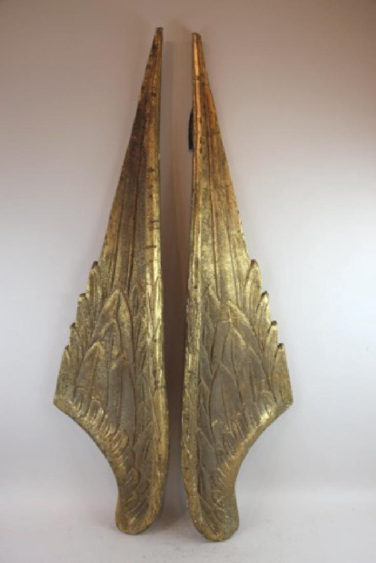 VINTAGE PARCEL GILT ARCHITECTURAL ANGEL WINGS (1 of 7)