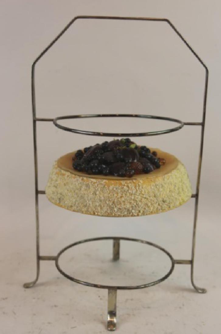 ENGLISH VINTAGE SILVERPLATE TRIPLE PASTRY SERVER (1 of 5)