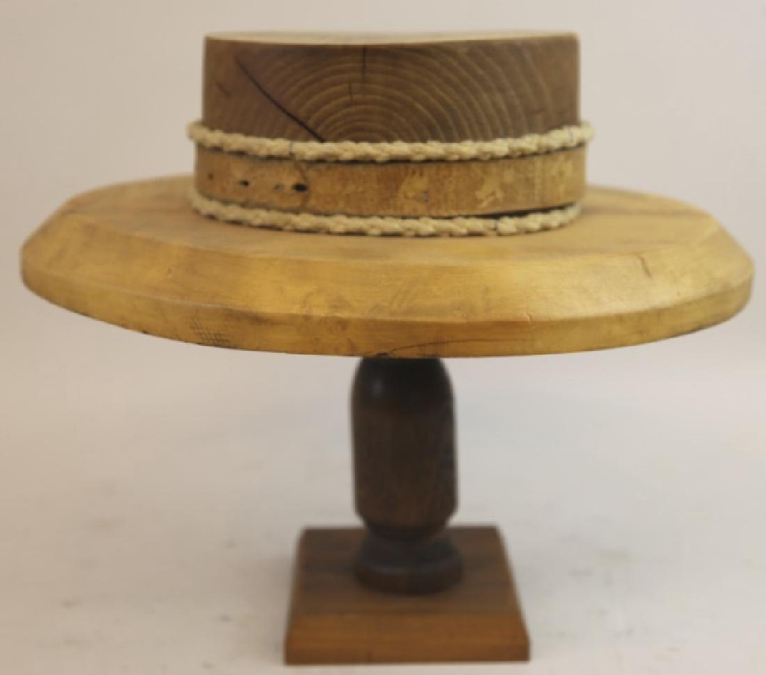 ENGLISH VINTAGE RAISED WOODEN HAT FORM (1 of 3)