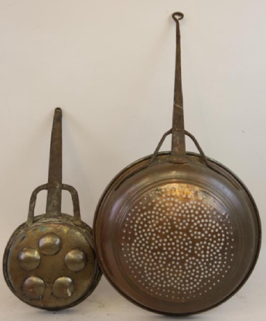 FRENCH COPPER / BRASS ANTIQUE EGG & STRAINER POT (1 of 7)
