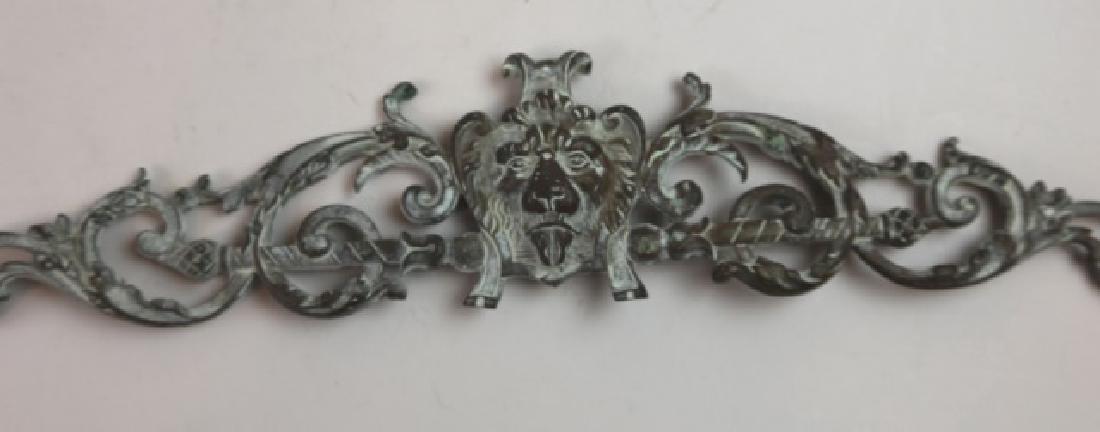FRENCH PETITE BRONZE ARCHITECTURAL FINIAL: FRENCH PETITE BRONZE ARCHITECTURAL FINIAL, 3" X17"