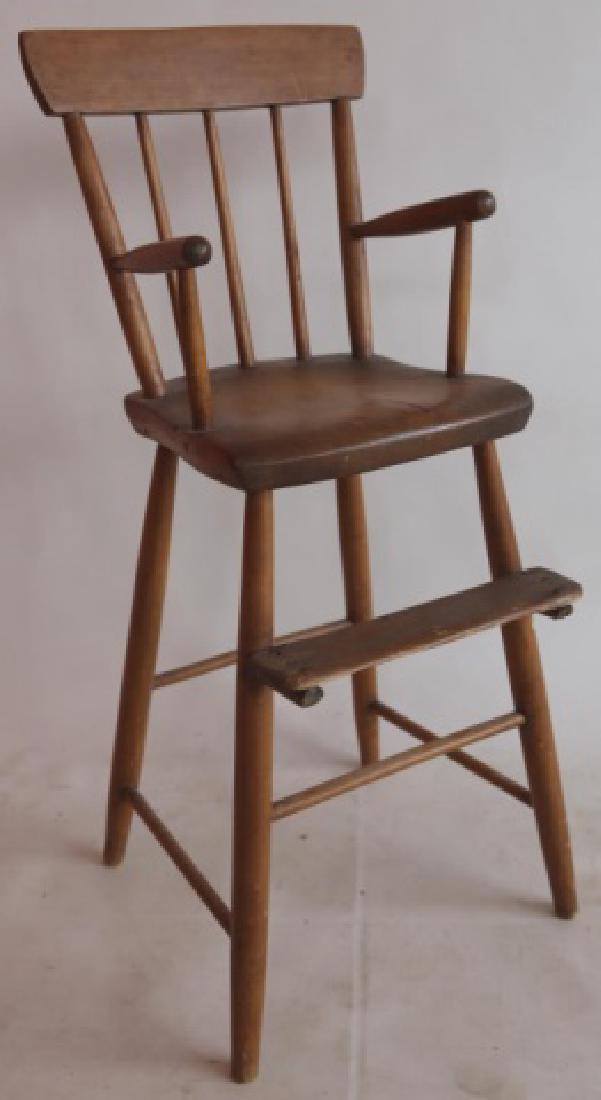 AMERICAN SOUTHERN ANTIQUE PRIMITIVE  HIGH CHAIR (1 of 3)