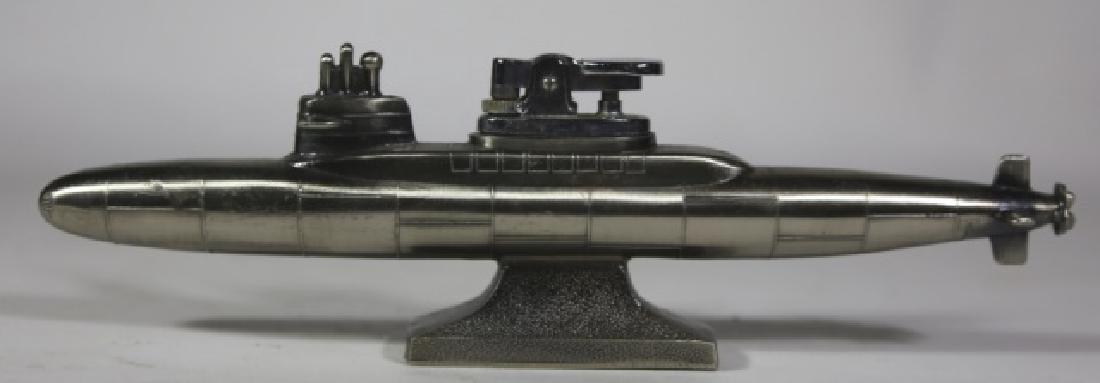 NAVY VINTAGE SUBMARINE TABLE SMOKING LIGHTER: 12" x 15"