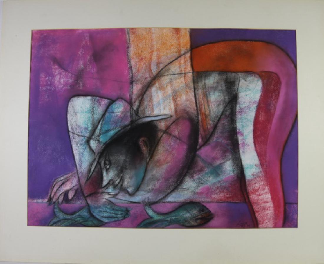 RUBEN LEYVA (MEXICAN 1953-) ORIGINAL PASTEL (1 of 9)