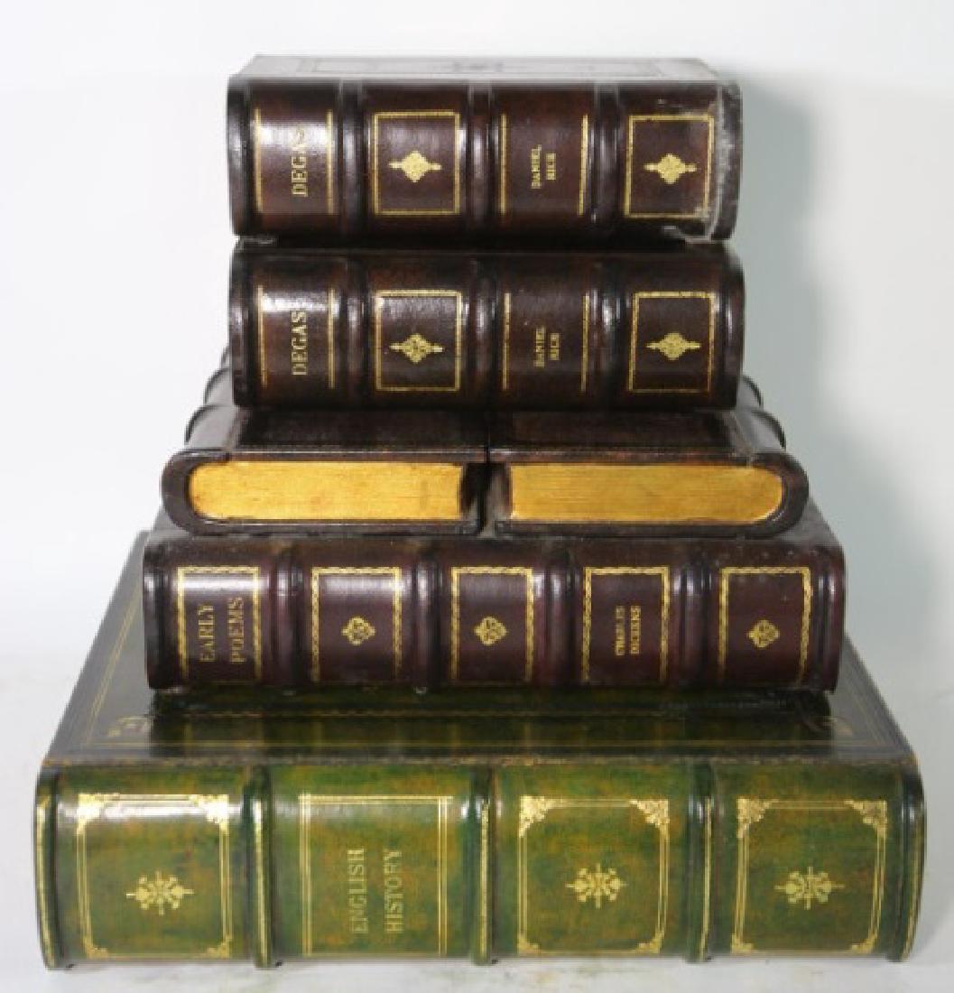 MAITLAND SMITH HAND TOOLED LEATHER BOX GROUPING (1 of 4)