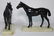 EQUESTRIAN BRONZE BOOKEND SCULPTURES ON ONYX BASES - 2
