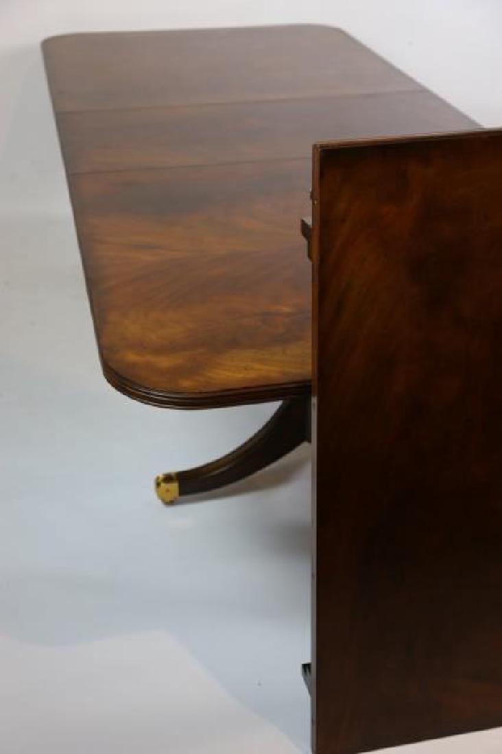 MAITLAND SMITH MAHOGANY DBL PEDESTAL DINING TABLE: MAITLAND SMITH MAHOGANY DBL PEDESTAL DINING TABLE 29 X 80 X 44" PLUS TWO LEAVES