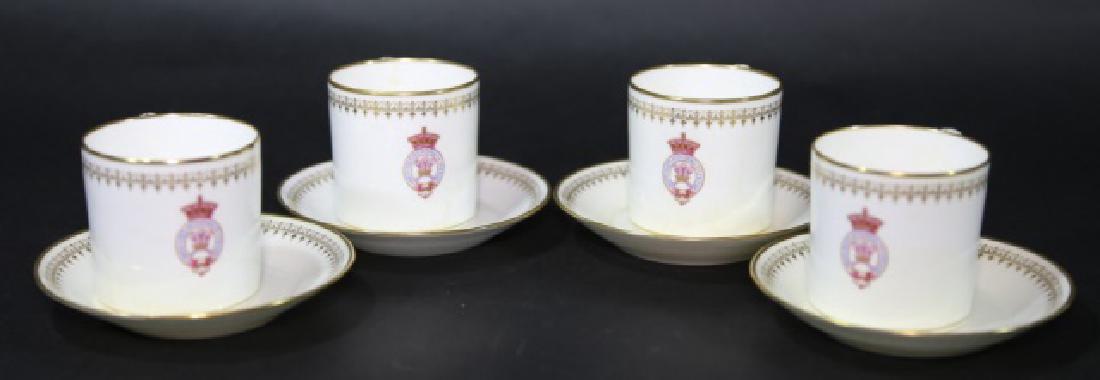 MINTON ANTIQUE PORCELAIN DEMITAS GROUPING: MINTON ANTIQUE PORCELAIN DEMITAS GROUPING
