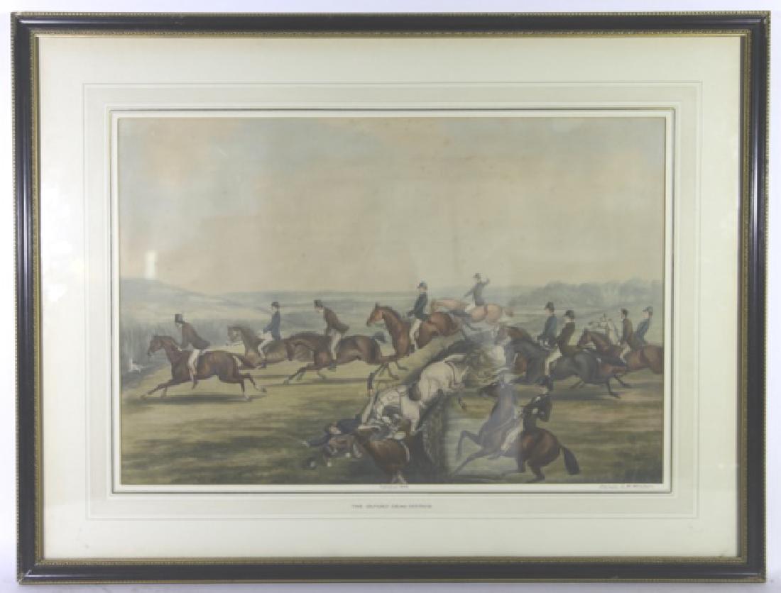 1848 CANNON G.R. WINTERS ENGLISH ANTIQUE HUNT WORK: 1848 CANNON G.R. WINTERS ENGLISH ANTIQUE HUNT WORK 22 X 28"