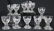 ANTIQUE EQUESTRIAN HAND ETCHED DESSERT CORDIALS