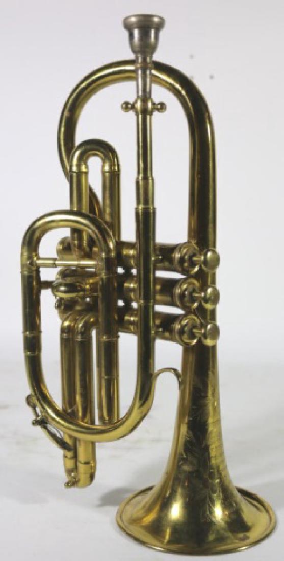 F. BESSON ANTIQUE ENGLISH BRASS TRUMPET