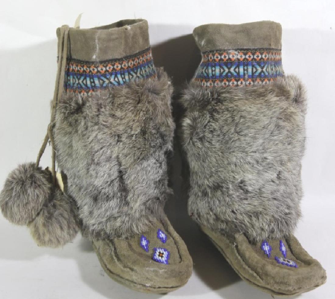 moccasin boots with fur
