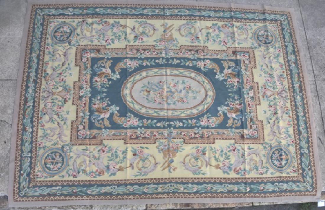 AUBUSSON FRENCH STYLE HANDMADE ROOM SIZE CARPET: AUBUSSON FRENCH STYLE HANDMADE ROOM SIZE CARPET