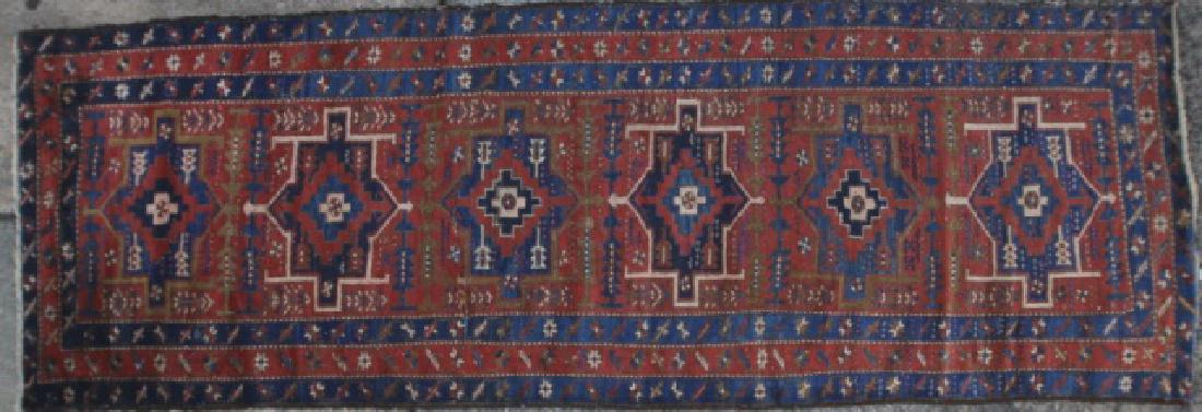 PERSIAN ANTIQUE HAND WOVEN AREA RUNNER: PERSIAN ANTIQUE HAND WOVEN AREA CARPET 122 X 41"