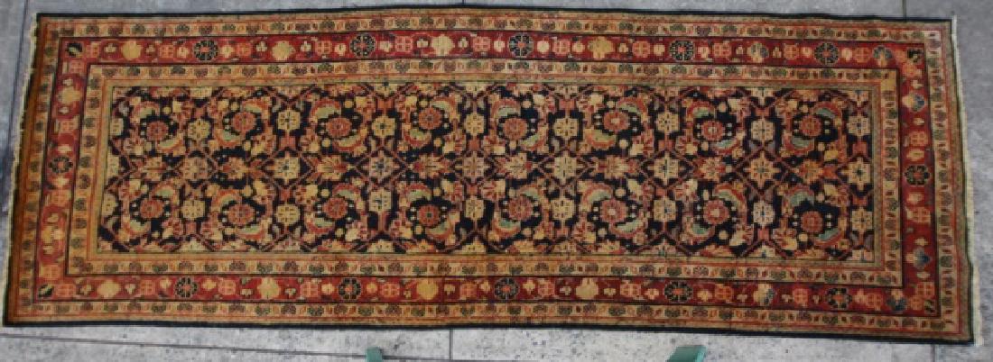 PERSIAN ANTIQUE HAND WOVEN AREA RUNNER: PERSIAN ANTIQUE HAND WOVEN AREA RUNNER 142 X 42"