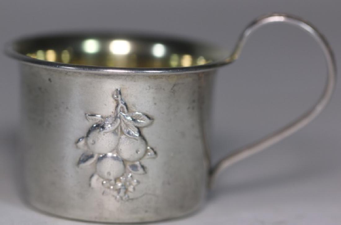 STERLING SILVER HANDLED BABY CUP: STERLING SILVER HANDLED BABY CUP