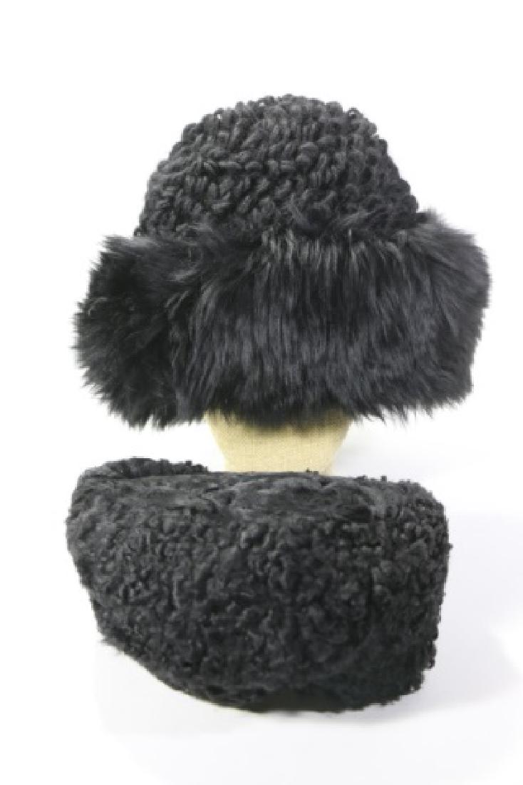 VINTAGE LADIES MINK & LAMBSWOOL WINTER HAT GROUP: VINTAGE LADIES MINK & LAMBSWOOL WINTER HAT GROUP