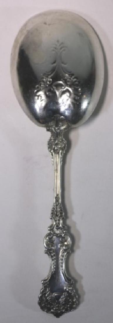 WHITING"POMPADOUR" STERLING SILVER CASSEROLE SPOON: WHITING"POMPADOUR" STERLING SILVER CASSEROLE SPOON 9" 163GR