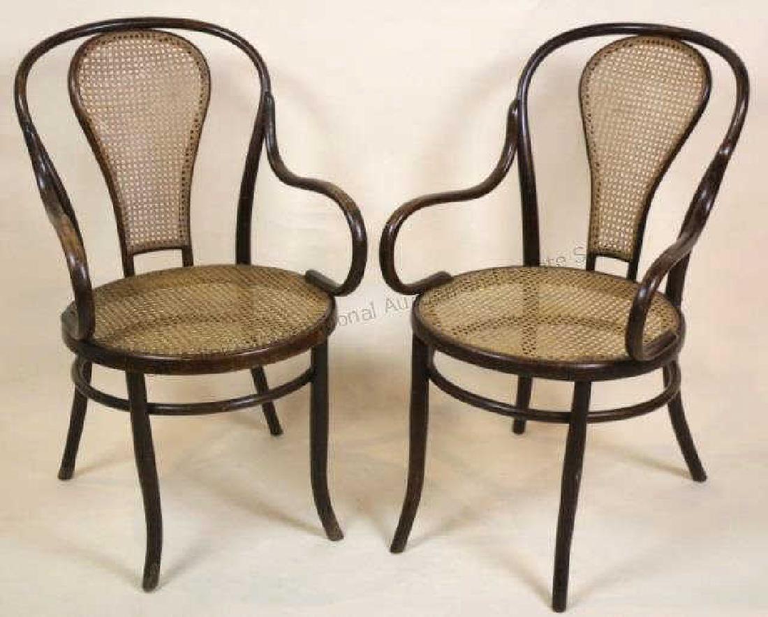 JOSEF HOFFMAN BENTWOOD ARM CHAIRS: MUNDUS / JOSEF HOFMAN SUCC BENTWOOD CHAIRS The Austrian architect Josef Hoffmann (1870–1956) was a central figure in the evolution of modern design, and a leader in an aesthetic movement born in Eur