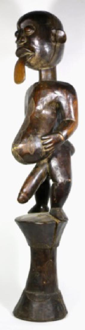 AFRICAN ANTIQUE FERTILITY GOD: AFRICAN ANTIQUE FERTILITY GOD 35" X 7"