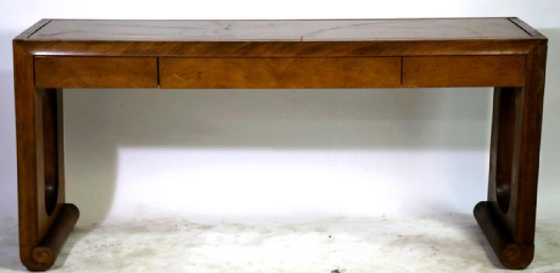 HENREDON CHINESE MODERN LARGE CONSOLE TABLE: HENREDON CHINESE MODERN LARGE CONSOLE TABLE; 34" x 74" x 22"