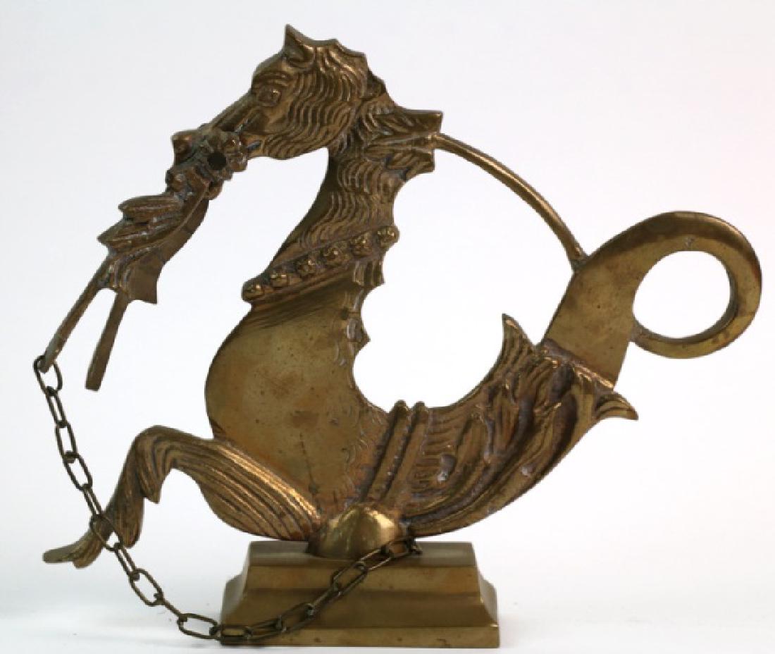 CHINESE BRONZE DOOR STOP: CHINESE BRONZE DOOR STOP 9 X 10"