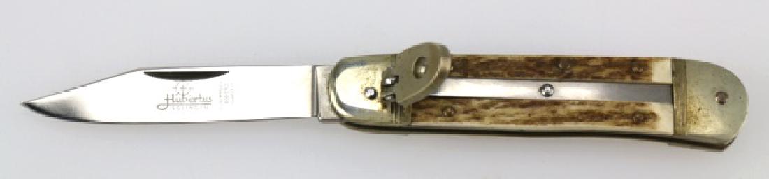 HUBERTUS GERMAN SOLINGEN STAG 7" SWITCHBLADE: HUBERTUS GERMAN SOLINGEN STAG 9" SWITCHBLADE 7" OPEN