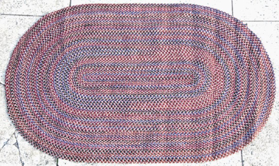 NC HAND MADE 8' OVAL COUNTRY STYLE HOOK  RUG (1 of 6)