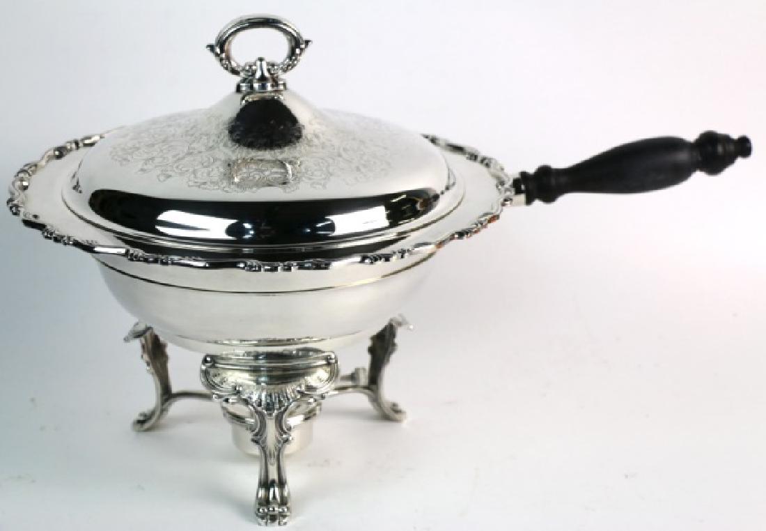 ENGLISH SHEFFIELD FOOTED CHAFING DISH (1 of 5)