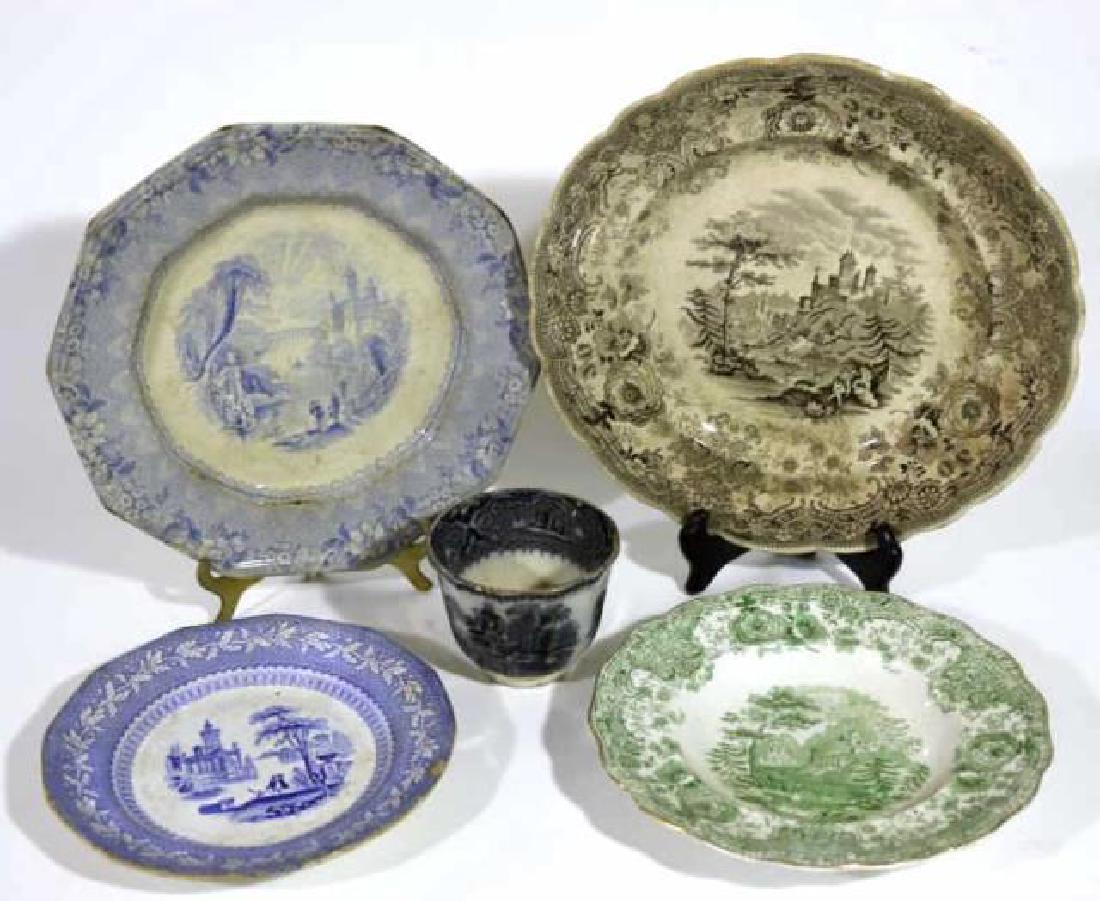 ANTIQUE ENGLISH TRANSFERWARE / IRONSTONE GROUPING (1 of 11)