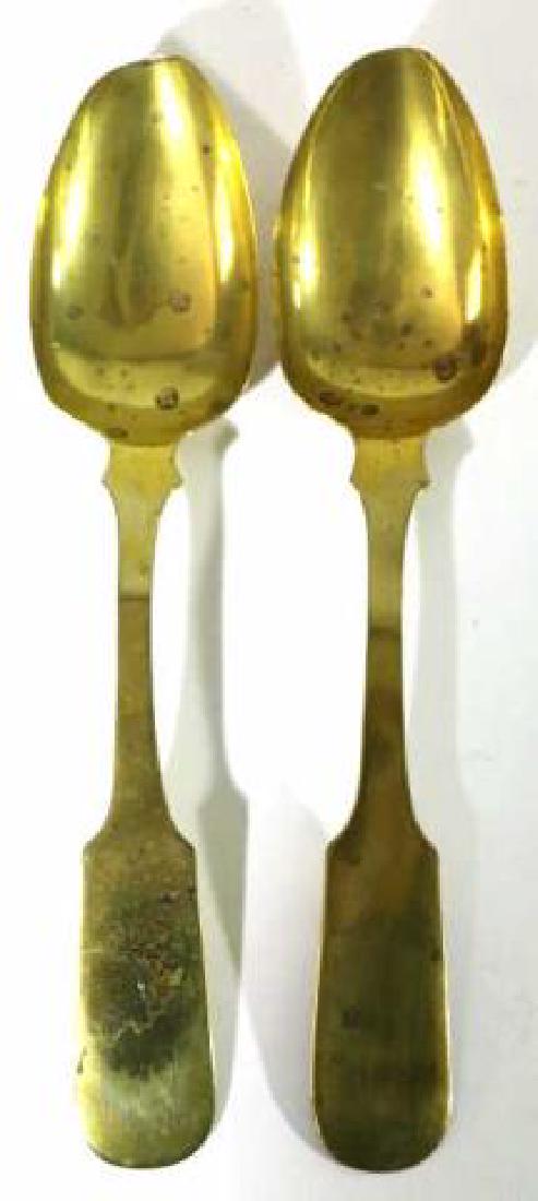 GILT WASH COIN SILVER SERVING SPOON GROUPING (1 of 5)