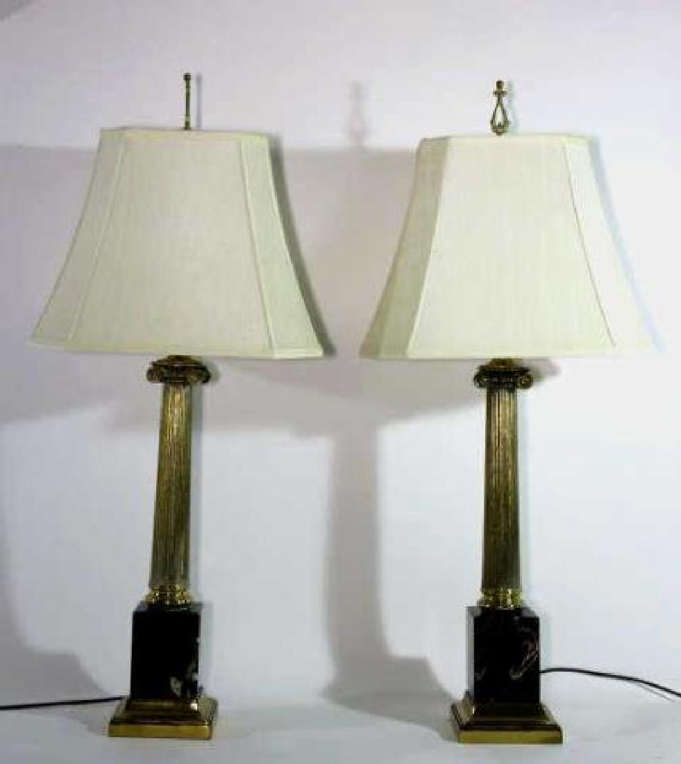 CARRERA MARBLE BASED CLASSICAL COLUMN LAMPS (1 of 6)
