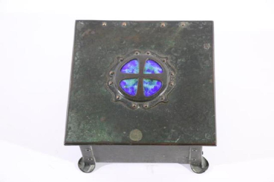 BRONZE INLAID ARTS & CRAFTS DRESSER BOX (1 of 5)