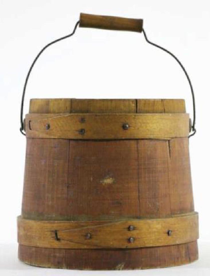 ANTIQUE SOUTHERN PRIMITIVE FIRKIN BUCKET (1 of 3)