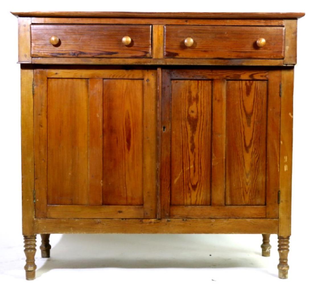 SOUTHERN  ANTIQUE YELLOW PINE HUNTBOARD (1 of 5)