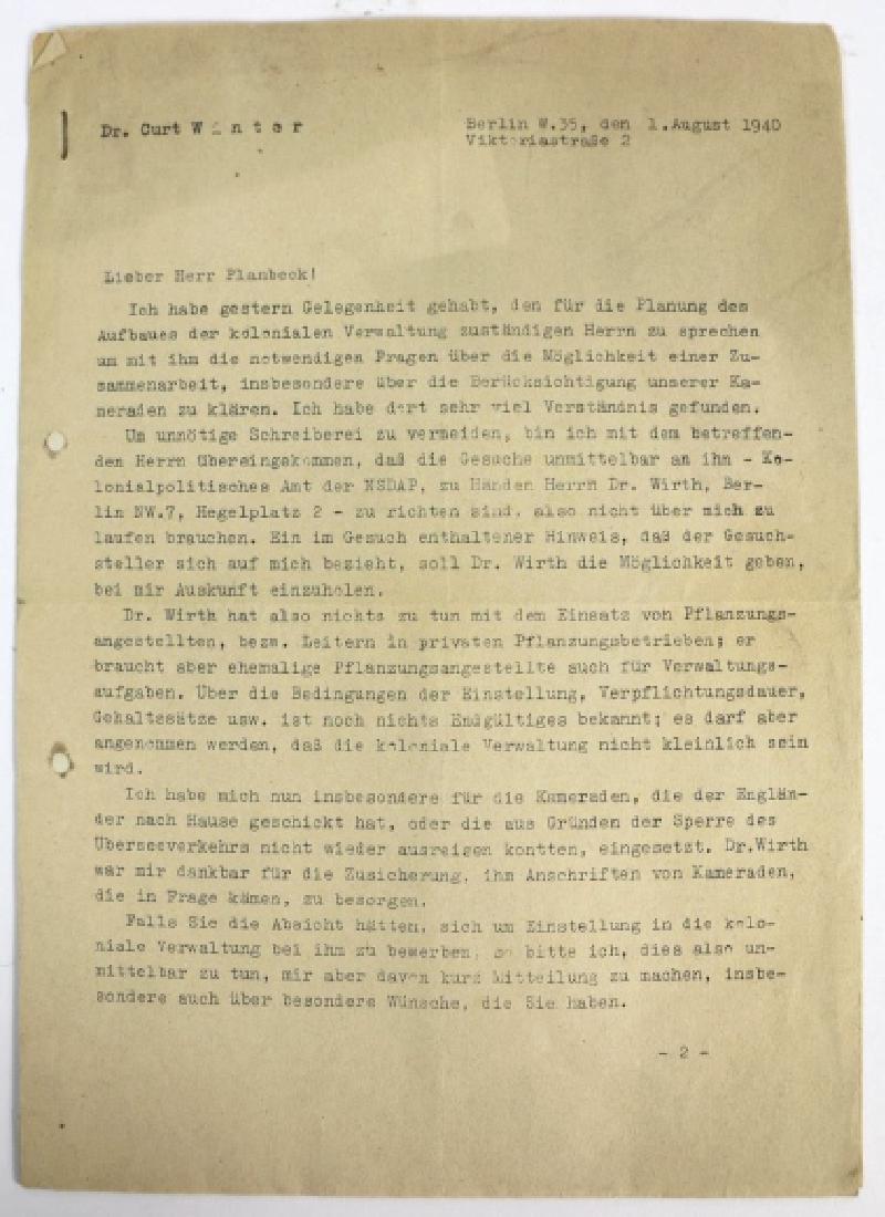 GERMAN 1938-1940 DOCUMENTS (1 of 6)