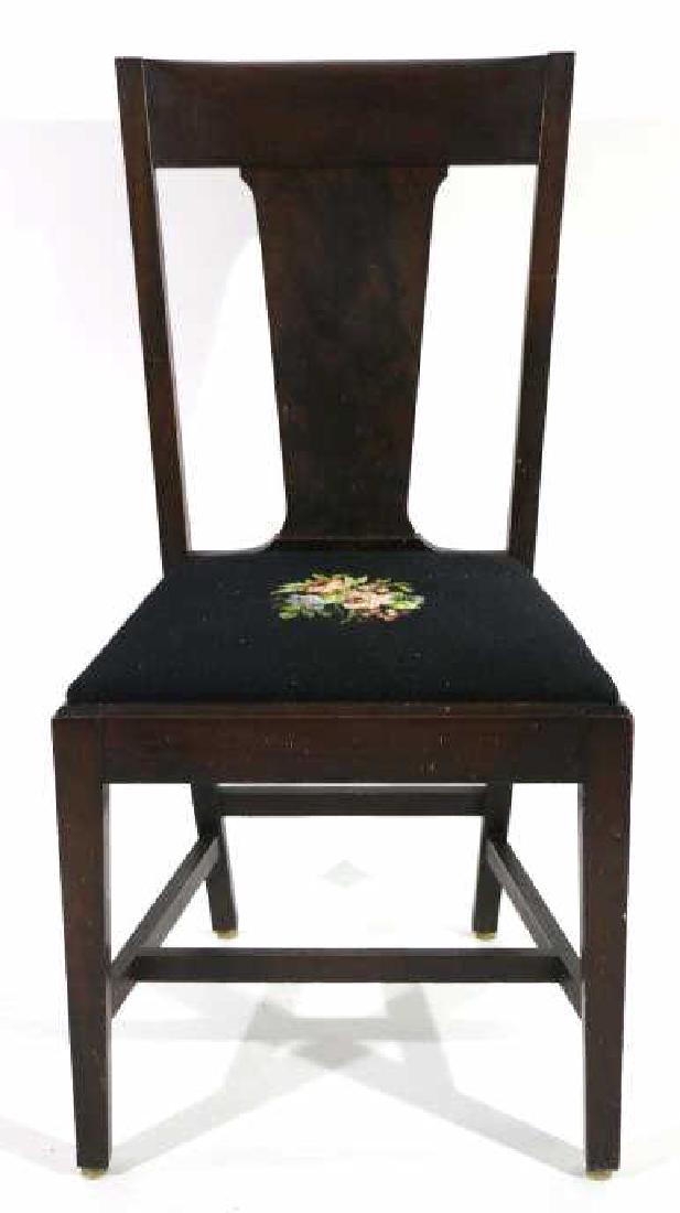 AMERCIAN ANTIQUE MAHOGANY NEEDLEPOINT SIDE CHAIR (1 of 5)